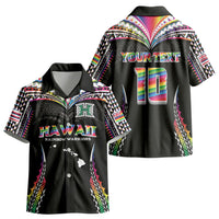 Custom Hawaii Rainbow Warriors Kid Hawaiian Shirt Polynesian Motif Special Edition Rainbow Gradient