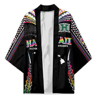 Custom Hawaii Rainbow Warriors Kimono Polynesian Motif Special Edition Rainbow Gradient