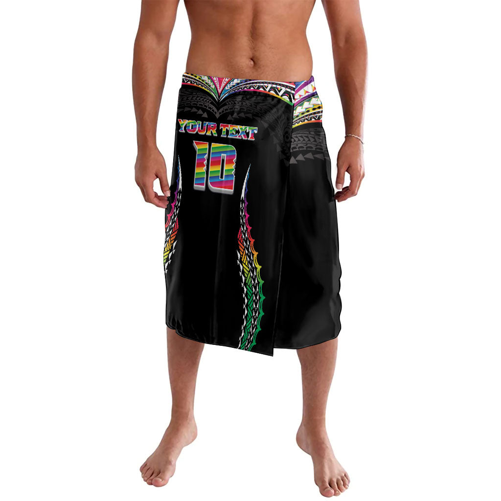 Custom Hawaii Rainbow Warriors Lavalava Polynesian Motif Special Edition Rainbow Gradient