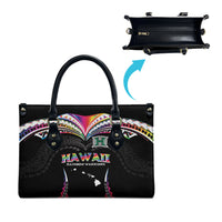 Hawaii Rainbow Warriors Leather Bag Polynesian Motif Special Edition Rainbow Gradient