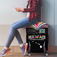 Hawaii Rainbow Warriors Luggage Cover Polynesian Motif Special Edition Rainbow Gradient