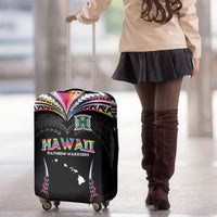 Hawaii Rainbow Warriors Luggage Cover Polynesian Motif Special Edition Rainbow Gradient