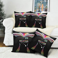 Hawaii Rainbow Warriors Pillow Cover Polynesian Motif Special Edition Rainbow Gradient