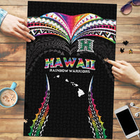 Hawaii Rainbow Warriors Puzzle Polynesian Motif Special Edition Rainbow Gradient