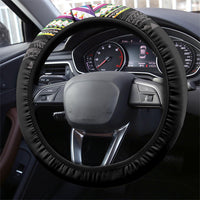 Hawaii Rainbow Warriors Steering Wheel Cover Polynesian Motif Special Edition Rainbow Gradient