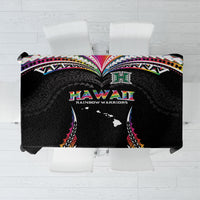 Hawaii Rainbow Warriors Tablecloth Polynesian Motif Special Edition Rainbow Gradient