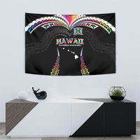 Hawaii Rainbow Warriors Tapestry Polynesian Motif Special Edition Rainbow Gradient