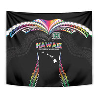 Hawaii Rainbow Warriors Tapestry Polynesian Motif Special Edition Rainbow Gradient