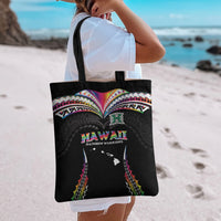 Hawaii Rainbow Warriors Tote Bag Polynesian Motif Special Edition Rainbow Gradient