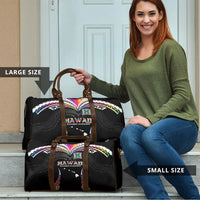 Hawaii Rainbow Warriors Travel Bag Polynesian Motif Special Edition Rainbow Gradient