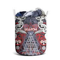 Aotearoa Iwi Ngapuhi Laundry Basket Maori Motif Tribal