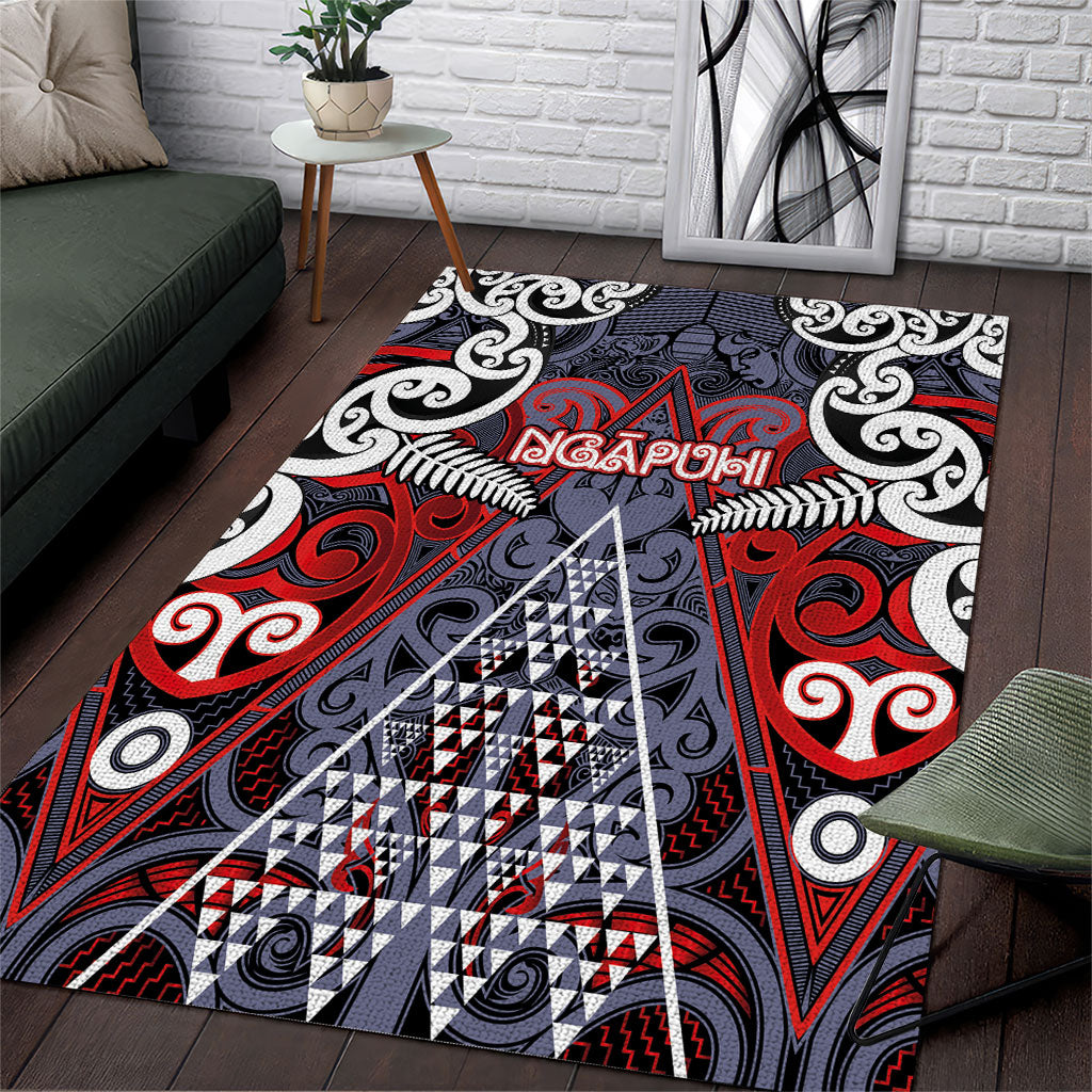 Aotearoa Iwi Ngapuhi Area Rug Maori Motif Tribal