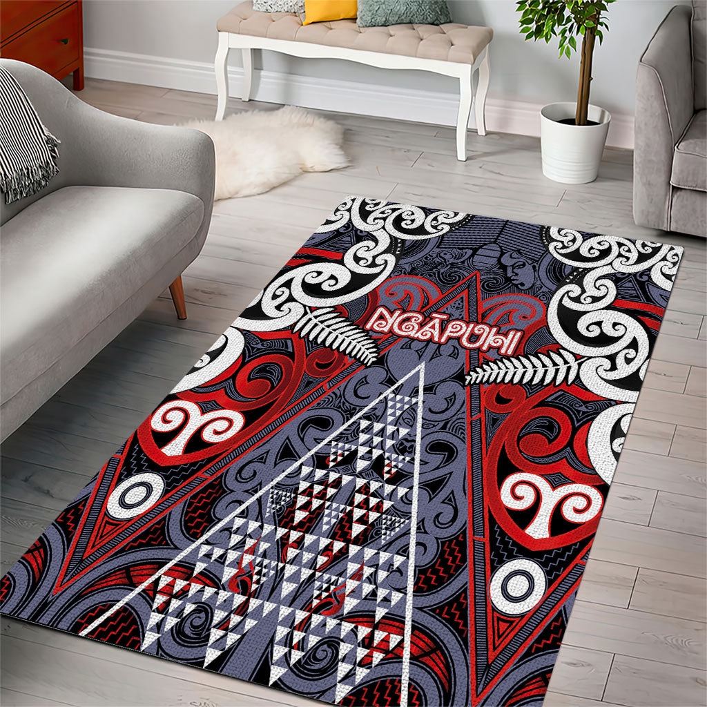 Aotearoa Iwi Ngapuhi Area Rug Maori Motif Tribal