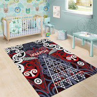 Aotearoa Iwi Ngapuhi Area Rug Maori Motif Tribal