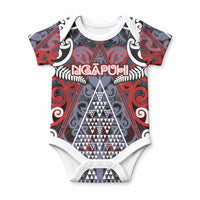 Personalised Aotearoa Iwi Ngapuhi Baby Onesie Maori Motif Tribal