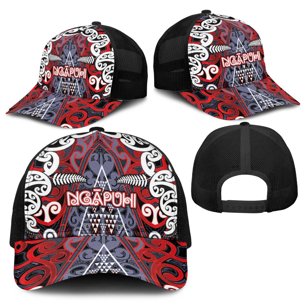 Aotearoa Iwi Ngapuhi Baseball Net Cap Maori Motif Tribal