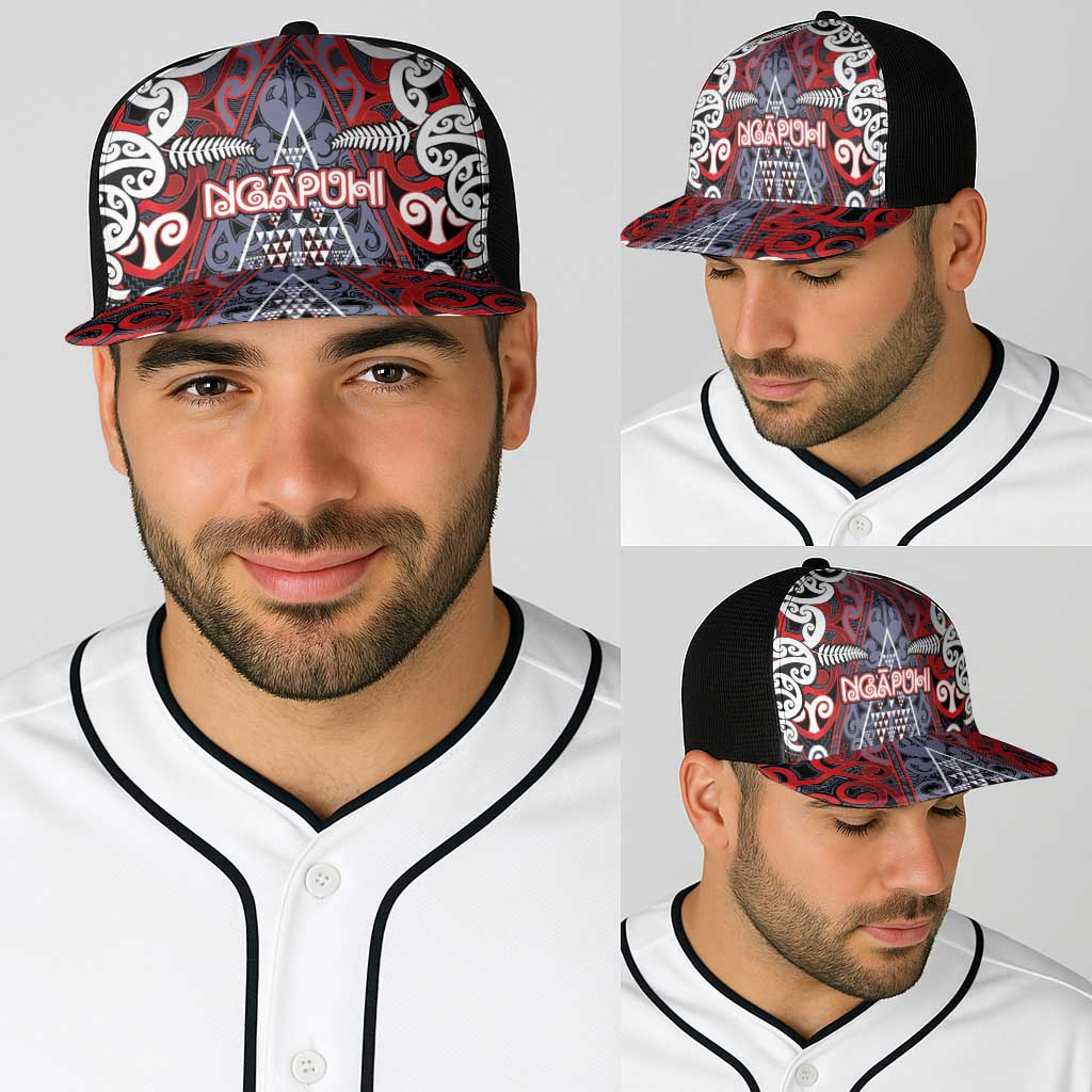 Aotearoa Iwi Ngapuhi Baseball Net Cap Maori Motif Tribal