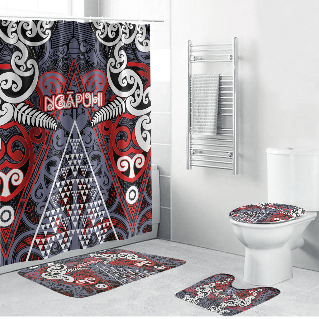 Aotearoa Iwi Ngapuhi Bathroom Set Maori Motif Tribal