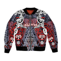 Personalised Aotearoa Iwi Ngapuhi Bomber Jacket Maori Motif Tribal