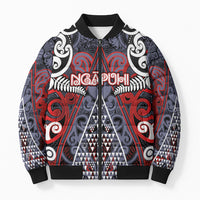 Personalised Aotearoa Iwi Ngapuhi Bomber Puffer Jacket Maori Motif Tribal