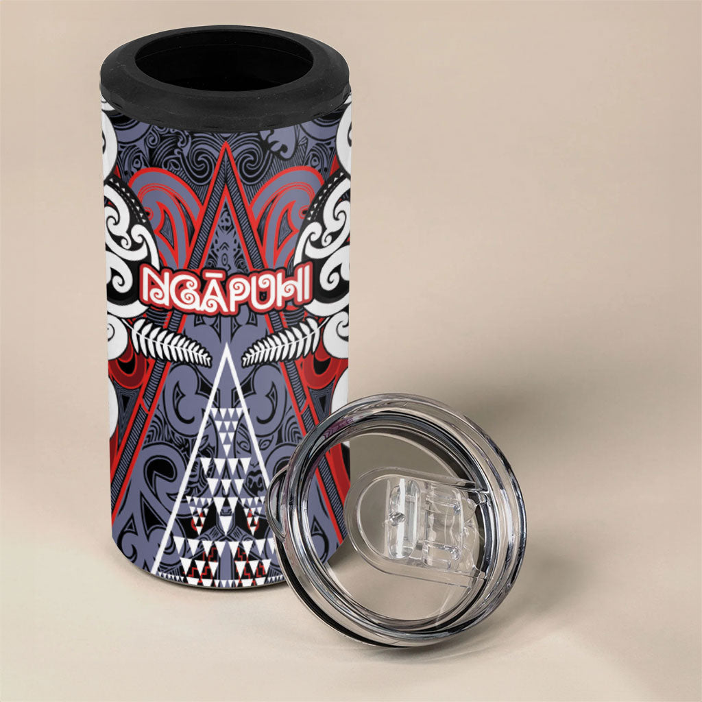 Personalised Aotearoa Iwi Ngapuhi 4 in 1 Can Cooler Tumbler Maori Motif Tribal