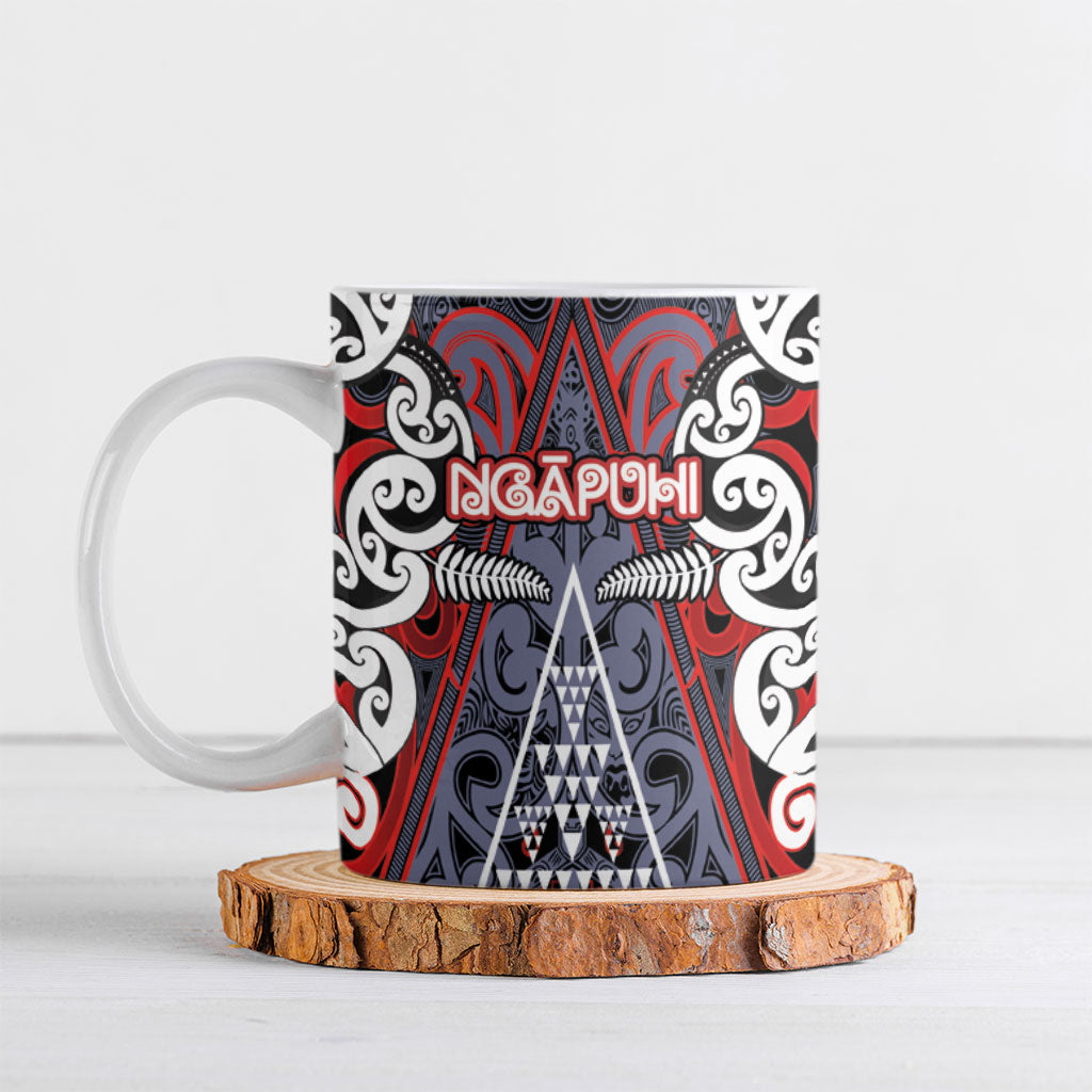 Personalised Aotearoa Iwi Ngapuhi Ceramic Mug Maori Motif Tribal