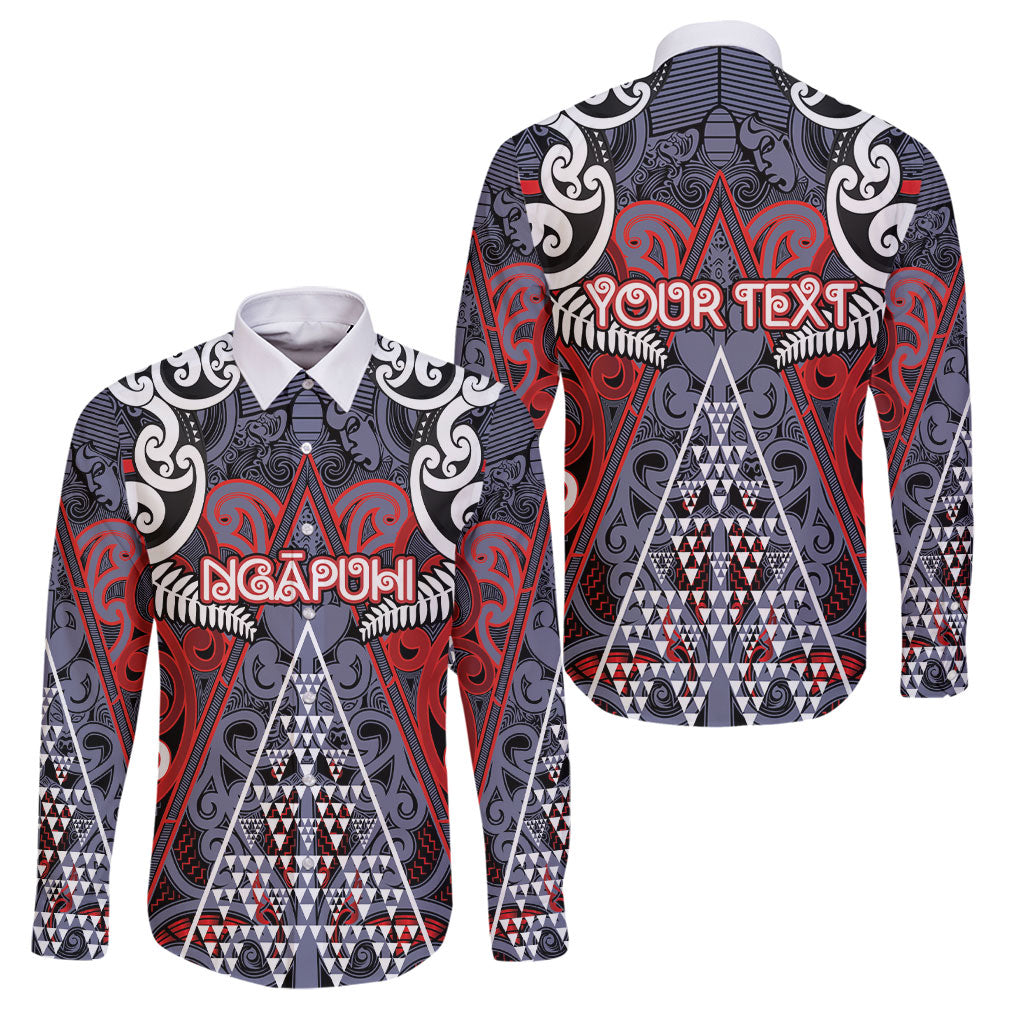 Personalised Aotearoa Iwi Ngapuhi Family Matching Long Sleeve Bodycon Dress and Hawaiian Shirt Maori Motif Tribal