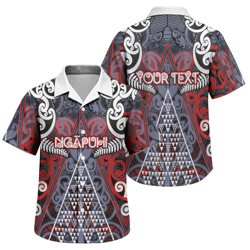 Personalised Aotearoa Iwi Ngapuhi Family Matching Off Shoulder Maxi Dress and Hawaiian Shirt Maori Motif Tribal