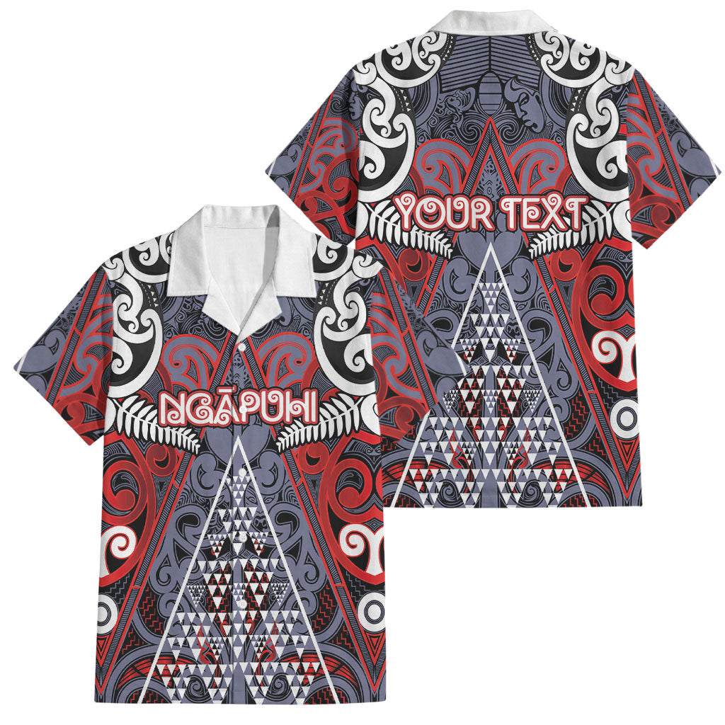 Personalised Aotearoa Iwi Ngapuhi Family Matching Puletasi and Hawaiian Shirt Maori Motif Tribal