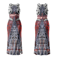 Personalised Aotearoa Iwi Ngapuhi Family Matching Tank Maxi Dress and Hawaiian Shirt Maori Motif Tribal