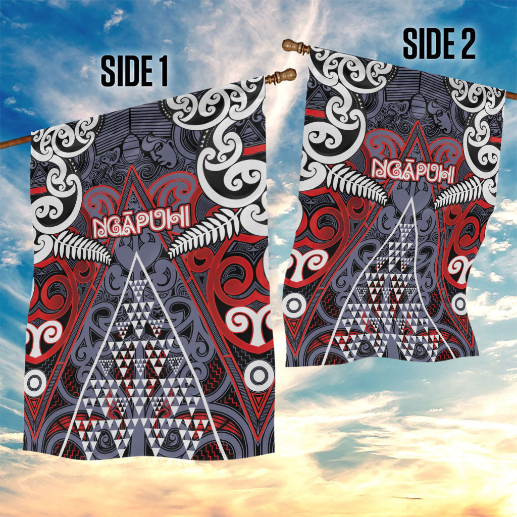Aotearoa Iwi Ngapuhi Garden Flag Maori Motif Tribal