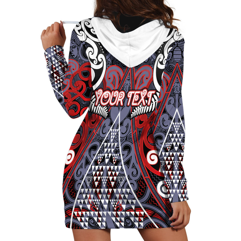 Personalised Aotearoa Iwi Ngapuhi Hoodie Dress Maori Motif Tribal