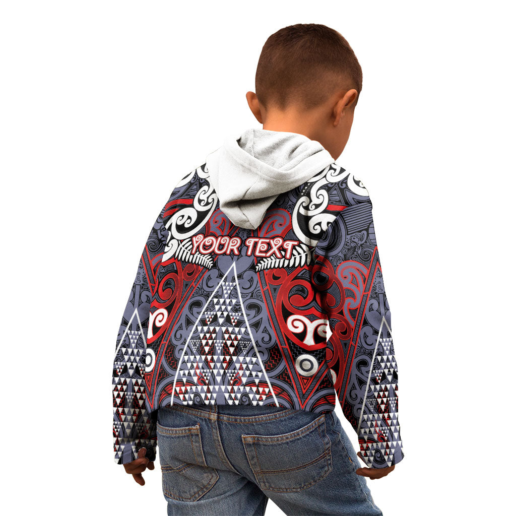 Personalised Aotearoa Iwi Ngapuhi Kid Hoodie Maori Motif Tribal