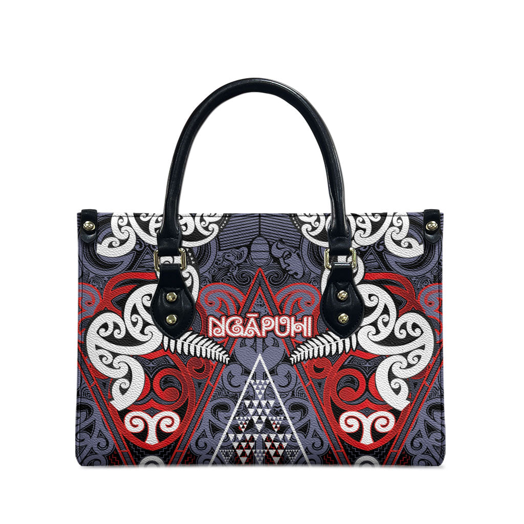 Aotearoa Iwi Ngapuhi Leather Bag Maori Motif Tribal