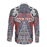 Personalised Aotearoa Iwi Ngapuhi Long Sleeve Button Shirt Maori Motif Tribal