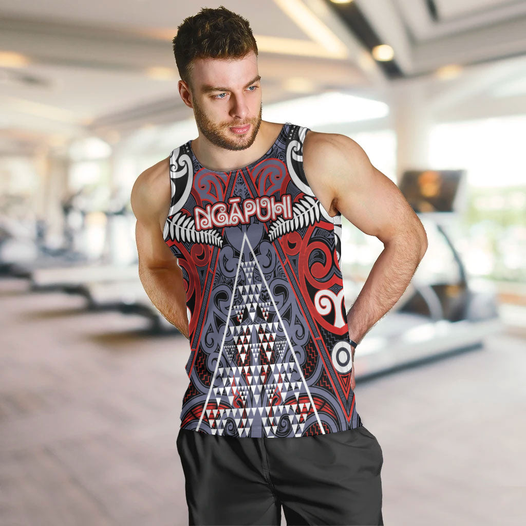 Personalised Aotearoa Iwi Ngapuhi Men Tank Top Maori Motif Tribal
