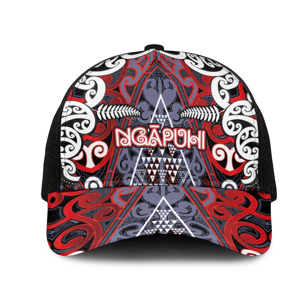Aotearoa Iwi Ngapuhi Mesh Trucker Cap Maori Motif Tribal