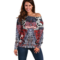 Personalised Aotearoa Iwi Ngapuhi Off Shoulder Sweater Maori Motif Tribal