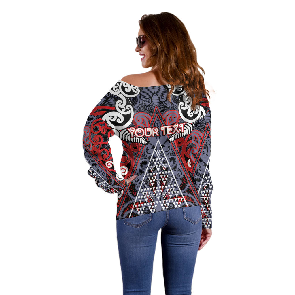 Personalised Aotearoa Iwi Ngapuhi Off Shoulder Sweater Maori Motif Tribal