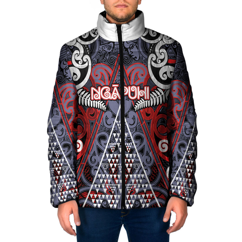 Personalised Aotearoa Iwi Ngapuhi Padded Jacket Maori Motif Tribal