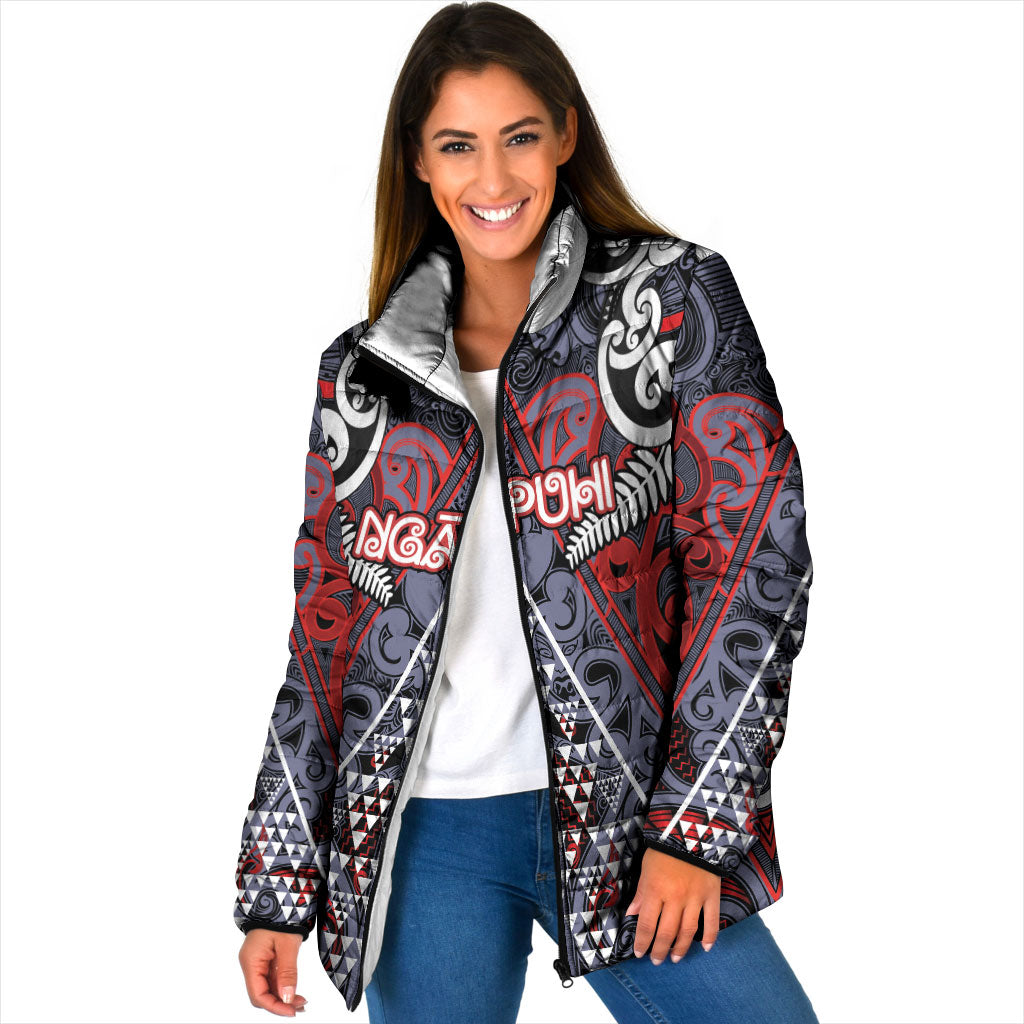 Personalised Aotearoa Iwi Ngapuhi Padded Jacket Maori Motif Tribal
