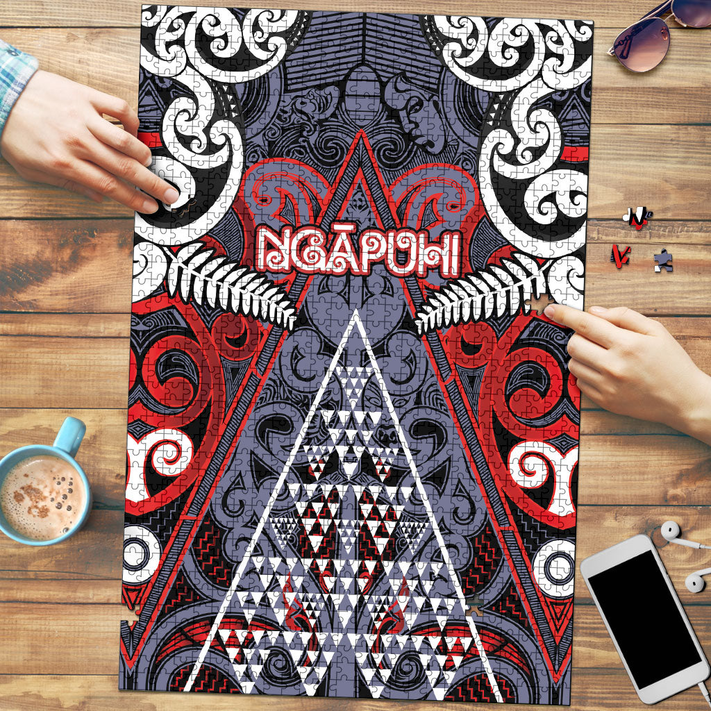 Aotearoa Iwi Ngapuhi Puzzle Maori Motif Tribal