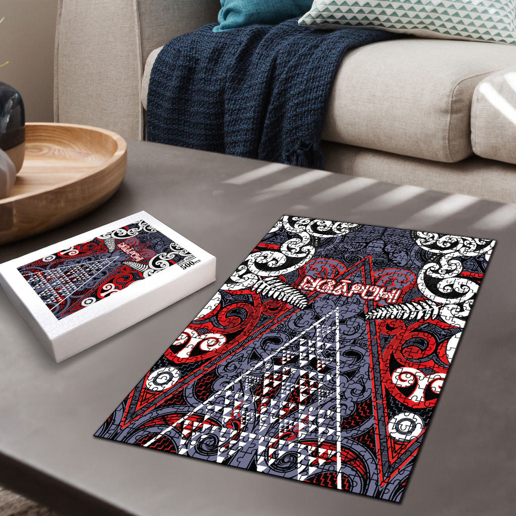 Aotearoa Iwi Ngapuhi Puzzle Maori Motif Tribal