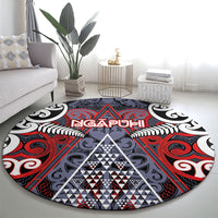 Aotearoa Iwi Ngapuhi Round Carpet Maori Motif Tribal