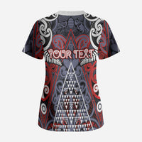 Personalised Aotearoa Iwi Ngapuhi Scrub Top Maori Motif Tribal