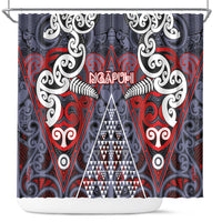 Aotearoa Iwi Ngapuhi Shower Curtain Maori Motif Tribal
