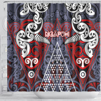Aotearoa Iwi Ngapuhi Shower Curtain Maori Motif Tribal