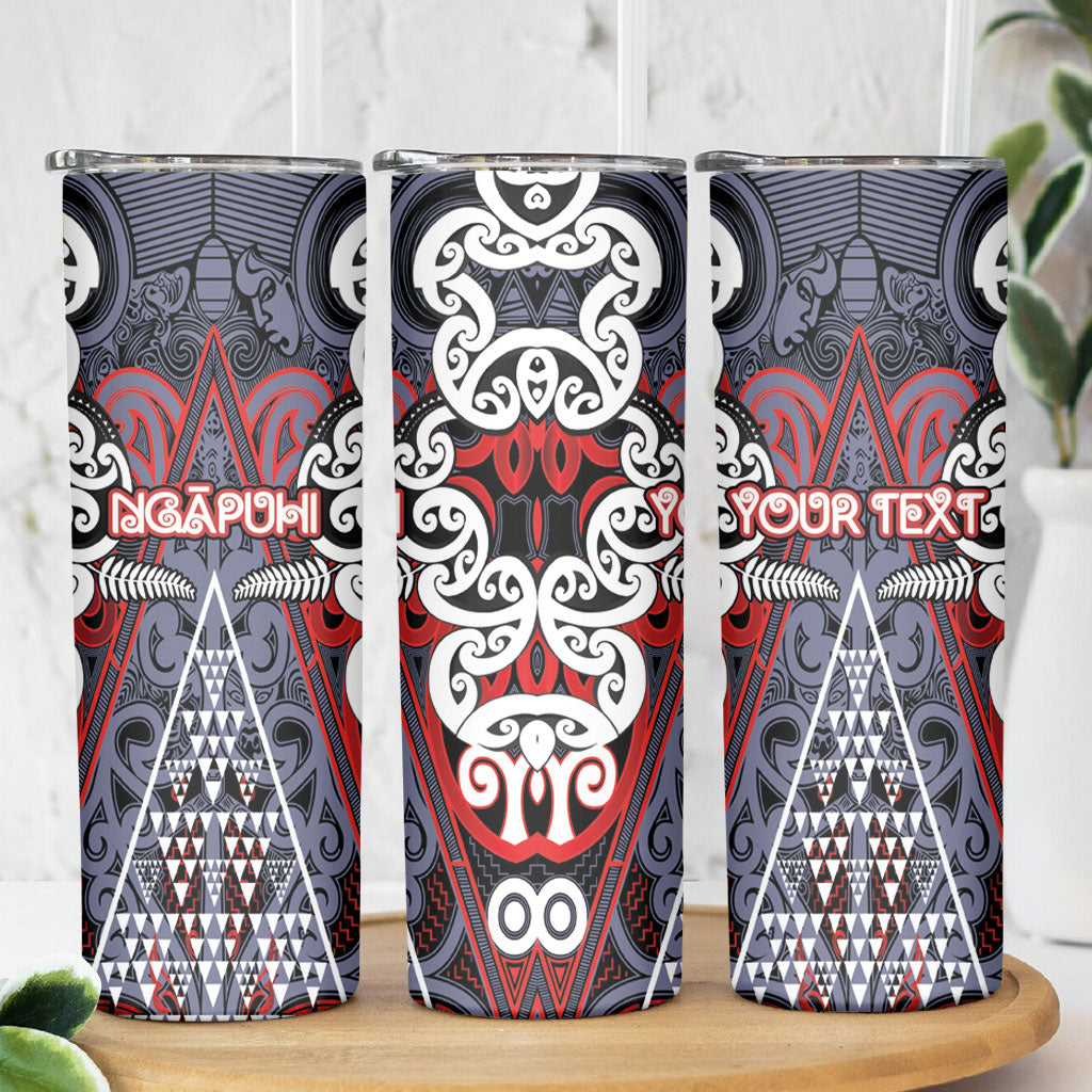 Personalised Aotearoa Iwi Ngapuhi Skinny Tumbler Maori Motif Tribal