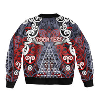 Personalised Aotearoa Iwi Ngapuhi Sleeve Zip Bomber Jacket Maori Motif Tribal