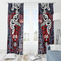 Aotearoa Iwi Ngapuhi Window Curtain Maori Motif Tribal